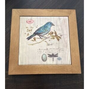 Chad Barrett Ornithology Print Gilded Songbird Ceramic Tile Trivet Wall Decor‎